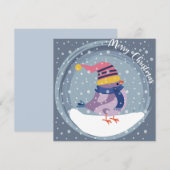 Cute Merry kerst Feestdagenkaart (Voorkant / Achterkant)