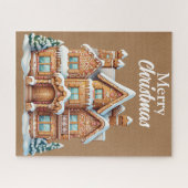 Cute Merry kerst Gingerbrood House Legpuzzel (Horizontaal)