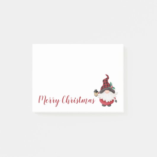 Cute Merry kerst Gnome Post-it® Notes (Voorkant)