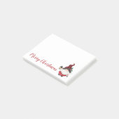 Cute Merry kerst Gnome Post-it® Notes (Schuin)