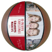 Cute Merry kerst Grandpa 3 Photo Collage Basketbal (Verticaal)