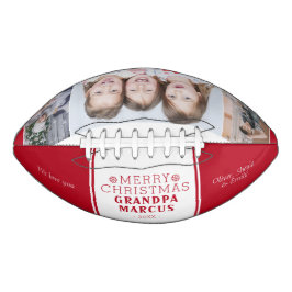 Cute Merry kerst Grandpa Red 3 Foto Collage American Football