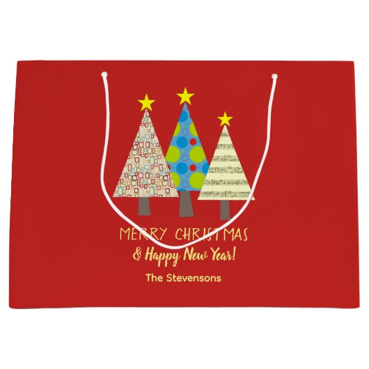 Cute Merry kerst Groot Cadeauzakje (Voorkant)