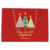 Cute Merry kerst Groot Cadeauzakje (Achterkant)