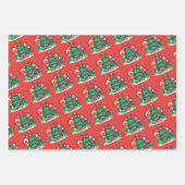 Cute Merry kerst Inpakpapier Vel (Voorkant)