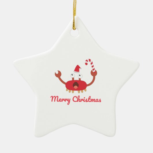 Cute Merry kerst Keramisch Ornament (Voorkant)