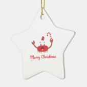 Cute Merry kerst Keramisch Ornament (Links)