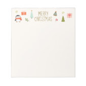 Cute Merry kerst Notitieblok (Voorkant)