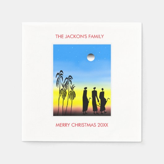 Cute Merry kerst Servet (Voorkant)