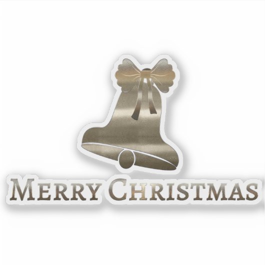 Cute Merry kerst Sticker (Voorkant)