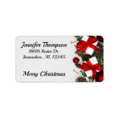 Cute Merry-kerstadres Etiket (Voorkant)