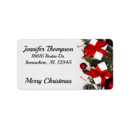 Cute Merry-kerstadres Etiket