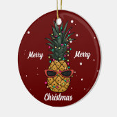 Cute Merry kerstanananapple Tree Keramisch Ornament (Links)