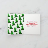 Cute Merry-kerstbomen Voeg je foto toe Feestdagen Kaart (Binnen)