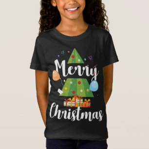 Cute Merry kerstboom T-shirt Funny Xmas boom
