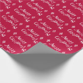 Cute Merry kerstcadeautje Cadeaupapier (Hoek)