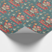 Cute Merry kerstengel en cadeaus Cadeaupapier (Hoek)