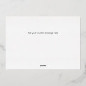 Cute Merry-kerstfamilie, aangepast goud Folie Feestdagenkaart (Achterkant)