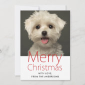 Cute Merry-kerstfoto Foto Feestdagenkaart (Voorkant)