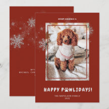 Cute Merry KerstHappy PAWlidays Pet Photo