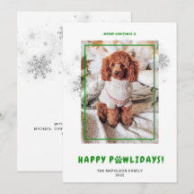 Cute Merry KerstHappy PAWlidays Pet Photo Hol