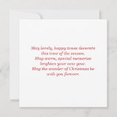 Cute Merry Kerstkalf Joy Santa Hat Holly Star Feestdagenkaart (Achterkant)