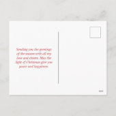 Cute Merry Kerstkalf Joy Santa Hat Holly Star Feestdagenkaart (Achterkant)