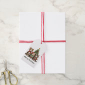 Cute Merry kerstkatten Cadeaulabel (Met Touw)