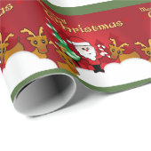 Cute Merry Kerstkerstkerstkerstkerstkerstkerstkers Cadeaupapier (Rol Hoek)