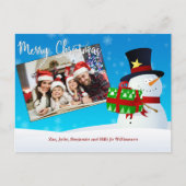 Cute Merry Kerstman met cadeau je foto Briefkaart (Voorkant)