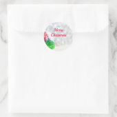 Cute "Merry Kerstmis" cadeautjes Ronde Sticker (Tas)