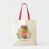 Cute Merry Kerstmis Koala Beer Gepersonaliseerd Tote Bag (Voorkant)