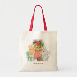 Cute Merry Kerstmis Koala Beer Gepersonaliseerd Tote Bag