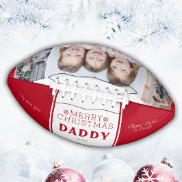 Cute Merry Kerstmis Papa Red 3 Foto Collage American Football