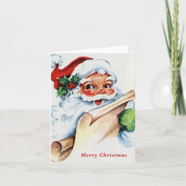 Cute Merry Kerstmis Santa Claus Feestdagen Kaart