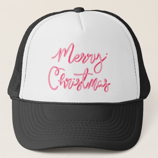Cute Merry Kerstmis sticker typografie Trucker Pet (Voorkant)