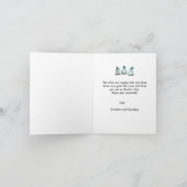 Cute Merry Kerstmis toevoegen Kindernaam uit oma Feestdagen Kaart (Binnen)