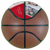 Cute Merry Kerstpap 3 Foto Collage Basketbal (Rechts)