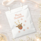 Cute Merry kerstrendierroze Gold Bedankzakje (Geknipt)