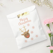 Cute Merry kerstrendierroze Gold Bedankzakje (Gezegeld)