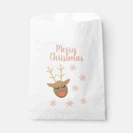 Cute Merry kerstrendierroze Gold Bedankzakje