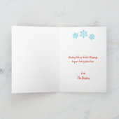 Cute Merry-kerstrenrender en Santa Claus Kaart (Binnen)