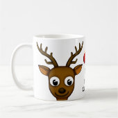 Cute Merry-kerstrenrendiertje Koffiemok (Links)