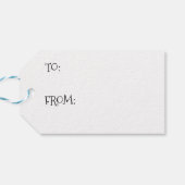 Cute Merry Kerstroze bomen Cadeaulabel (Achterkant Horizontaal)