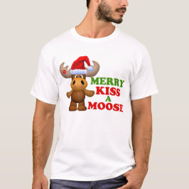Cute Merry Kiss een losse kerst T-shirt