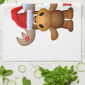 Cute Merry Kiss een losse kerst Theedoek (Gevouwen)