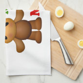 Cute Merry Kiss een losse kerst Theedoek (Quarter Fold)