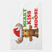 Cute Merry Kiss een losse kerst Theedoek (Verticaal)