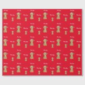 Cute merry lion Christmas tree zoo safari Xmas Cadeaupapier (Vlak)