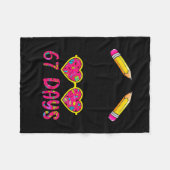 Cute Messy Bun 67 Days Smarter 67 Kids 67 Days Of Fleece Deken (Voorkant (Horizontaal))